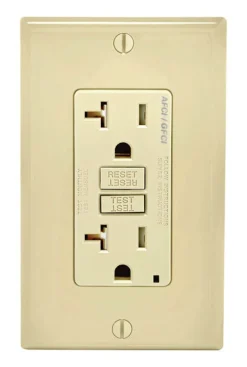 Leviton SmartlockPro 20 amps 125 V Duplex Ivory AFCI/GFCI Dual Function Outlet 5-20R 1 pk