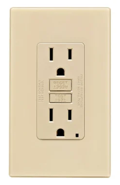 Leviton SmartlockPro 15 amps 125 V Duplex Ivory GFCI Outlet 5-15R 1 pk