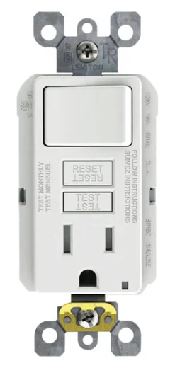 Leviton SmartlockPro 15 amps 125 V White GFCI Outlet 5-15R 1 pk
