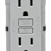 Leviton SmartlockPro 15 amps 125 V Gray GFCI Outlet 5-15R 1 pk