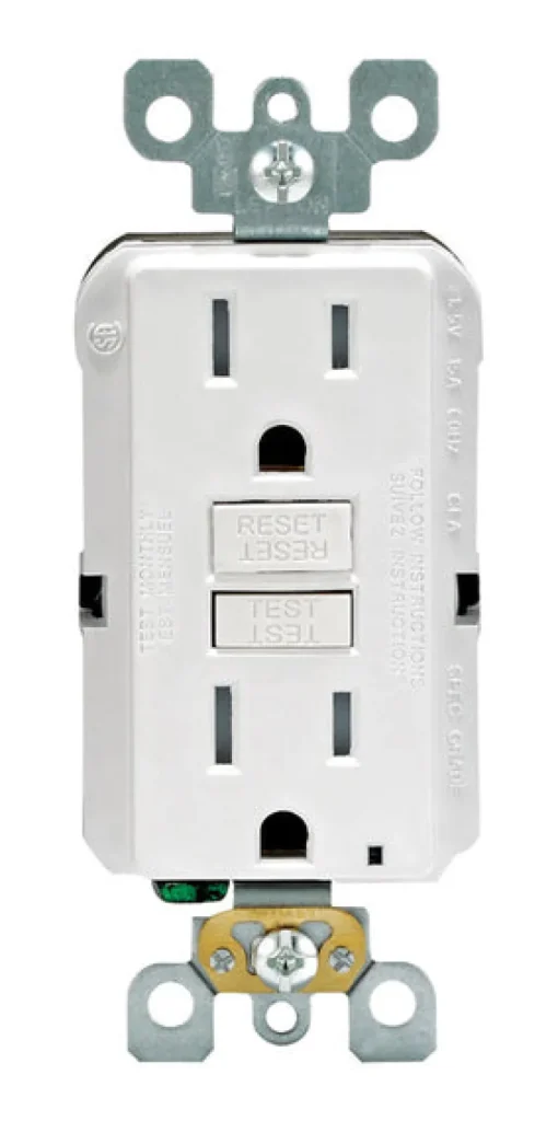 Leviton SmartlockPro 15 amps 125 V Duplex White GFCI Outlet 5-15R 1 pk