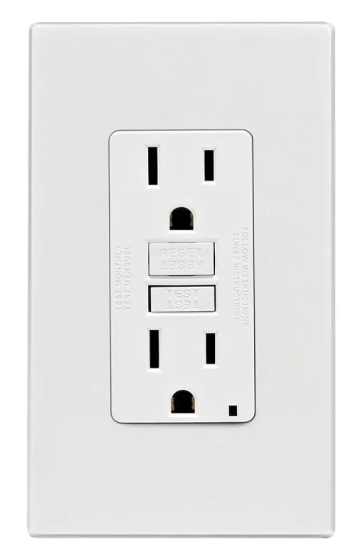Leviton SmartlockPro 15 amps 125 V Duplex White GFCI Outlet 5-15R 1 pk
