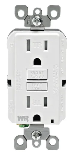 Leviton SmartlockPro 15 amps 125 V Duplex White GFCI Outlet 5-15R 1 pk