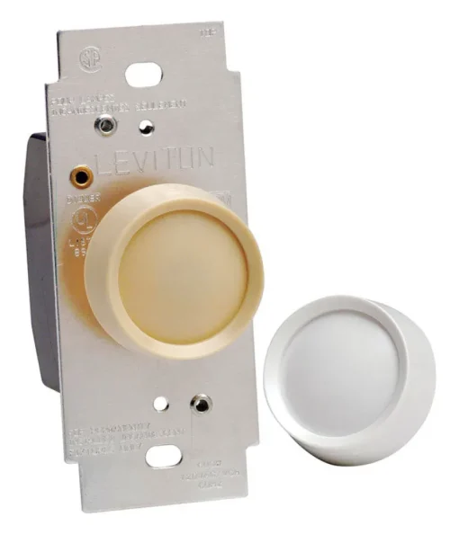 Leviton Trimatron Light Almond & White 600 W Rotary Dimmer Knob 1 pk