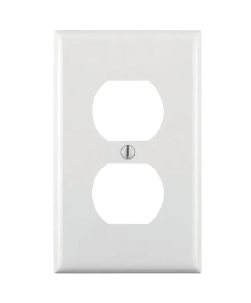 Leviton White 1 gang Nylon Duplex Outlet Wall Plate 1 pk (Pack of 20)