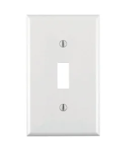 Leviton White 1 gang Nylon Toggle Wall Plate 1 pk (Pack of 20)