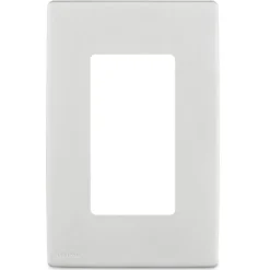 Leviton White 1 gang Plastic Decorator Screwless Wall Plate 1 pk