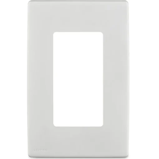 Leviton White 1 gang Plastic Decorator Screwless Wall Plate 1 pk