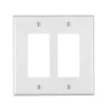 Leviton White 2 gang Plastic Decora/GFCI Oversized Wall Plate 1 pk