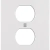 Leviton White 1 gang Plastic Duplex Outlet Wall Plate 1 pk (Pack of 25)