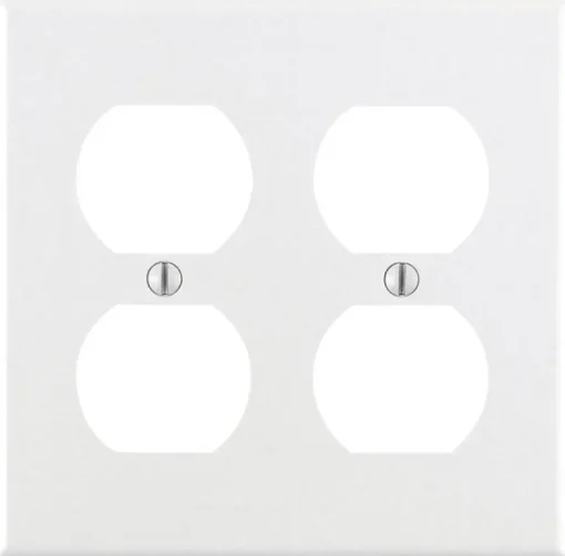 Leviton White 2 gang Plastic Duplex Outlet Wall Plate 1 pk (Pack of 25)