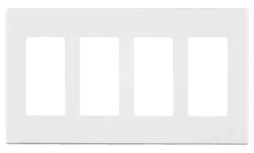 Leviton White 4 gang Polycarbonate Decorator Screwless Wall Plate 1 pk