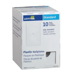 Leviton White 1 gang Thermoset Plastic Duplex Wall Plate 10 pc