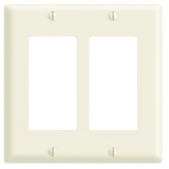 Leviton White 2 gang Thermoset Plastic Decorator Wall Plate 1 pk