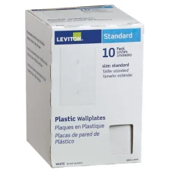 Leviton White 1 gang Thermoset Plastic Toggle Wall Plate 10 pc