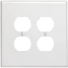 Leviton White 2 gang Thermoset Plastic Duplex Wall Plate 1 pk
