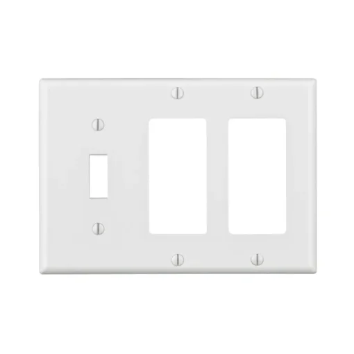 Leviton White 3 gang Thermoset Plastic Decorator/Toggle Wall Plate 1 pk