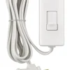 Leviton White 150/300 W Plug-In Dimmer Slide Switch 1 pk