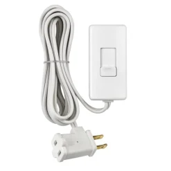 Leviton White 150/300 W Plug-In Dimmer Slide Switch 1 pk