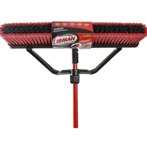 Libman High Power Plastic 24 in. Push Broom with Squeegee