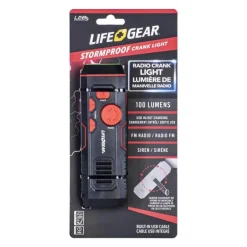 Life+Gear 30 lm Red LED Crank Radio/Flashlight