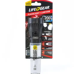 Life+Gear AR Tech 200 lm Black/White LED Flashlight Lantern AA Battery
