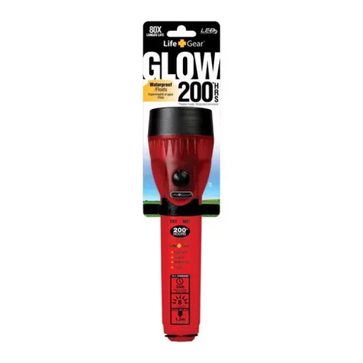 Life+Gear Glow 8 lm Red LED Flashlight LR44 Battery
