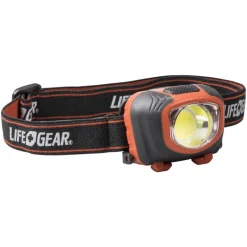 Life+Gear Storm Proof 260 lm Black/Red LED Head Lamp AAA Battery