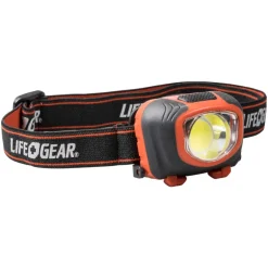 Life+Gear Storm Proof 260 lm Black/Red LED Head Lamp AAA Battery