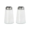 Lifetime Gemco 3 oz Clear/Silver Glass Bevelled Salt and Pepper Set 2 pk