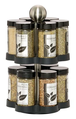 Lifetime Kamenstein Madison ABS/Stainless Steel Spice Rack 12 cups