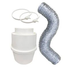 LINT TRAP KIT SLV/WH 5'L