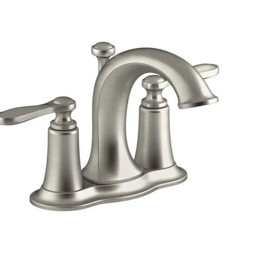 Linwood Lavatory Faucet, Double Handle, Brushed Nickel