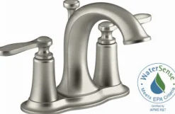 Linwood Lavatory Faucet, Double Handle, Brushed Nickel