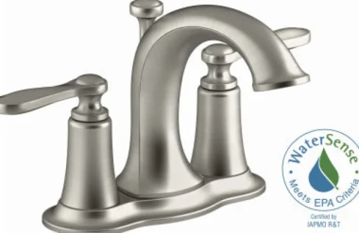 Linwood Lavatory Faucet, Double Handle, Brushed Nickel