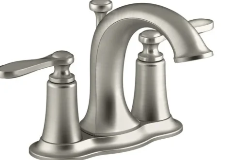 Linwood Lavatory Faucet, Double Handle, Brushed Nickel