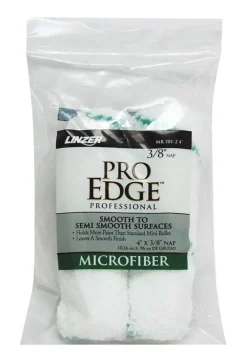 Linzer Pro Edge Microfiber 4 in. W X 3/8 in. Mini Paint Roller Cover 2 pk
