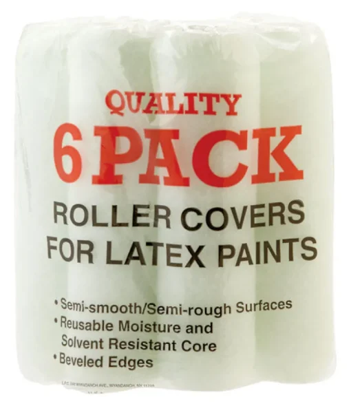 Linzer Synthetic Blend 9 in. W X 3/8 in. Regular Paint Roller Cover 6 pk