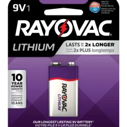 LITHIUM BATT 9V RAYO 1PK