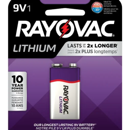 LITHIUM BATT 9V RAYO 1PK