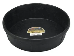 Little Giant Black Rubber Feeder Pan for Livestock 384 oz.