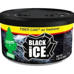 Little Trees Fiber Can Black Ice Scent Air Freshener 1.05 oz Solid