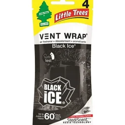 Little Trees Vent Wrap Black Ice Scent Car Air Freshener 4 pk (Pack of 24)