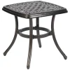 Living Accents 8401705 20 Old World Bronze Square Glass Top Carlisle End Table