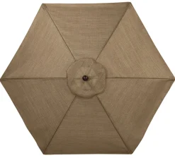 Living Accents 8401697 9' Tan Tiltable Living Accents Patio Umbrella