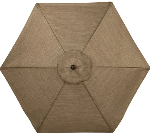 Living Accents 8401697 9' Tan Tiltable Living Accents Patio Umbrella