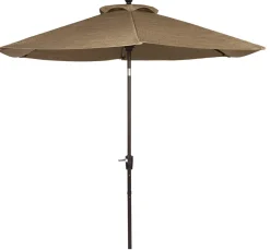 Living Accents 8401697 9' Tan Tiltable Living Accents Patio Umbrella
