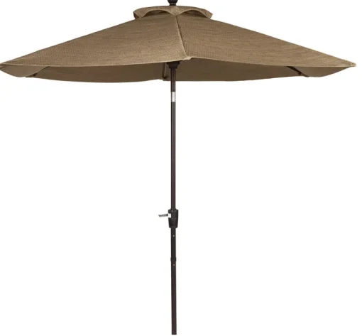 Living Accents 8401697 9' Tan Tiltable Living Accents Patio Umbrella