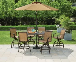 Living Accents 8401697 9' Tan Tiltable Living Accents Patio Umbrella