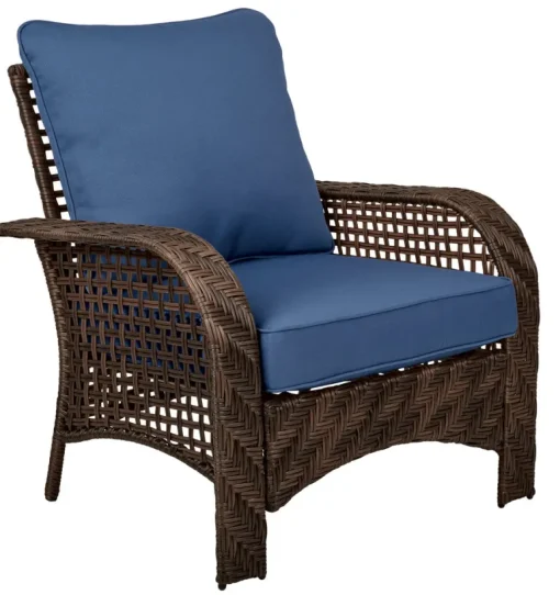 Living Accents 8799330 Blue 4 Piece Living Accents Charleston Dining Set With Brown Frame
